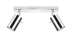 Plafon Ring 2 Chrom, Gu 10 Lampa ścienna Regulowany Spot Tuba Walec
