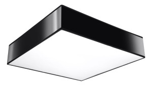 Plafon Horus 55 Czarny Lampa Sufitowa Abażur Kwadrat Salon Sypialnia