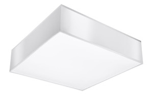 Plafon HORUS 55 biały kwadratowa lampa sufitowa, abażur E27