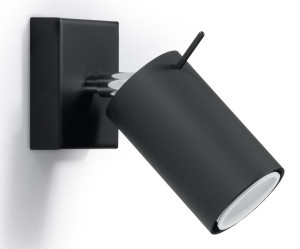 Czarny Kinkiet Ring Lampa ścienna Okrąg Koło