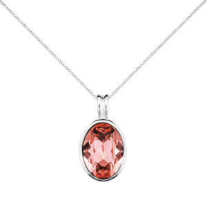 Naszyjnik srebrny 925 Swarovski - elipsa