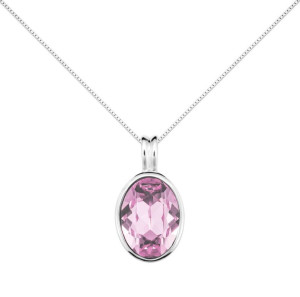 Naszyjnik srebrny 925 Swarovski - elipsa