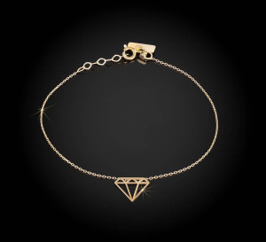 Złota bransoletka 333 diament