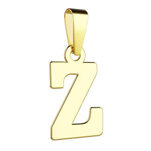 Złota literka Z - zawieszka 585