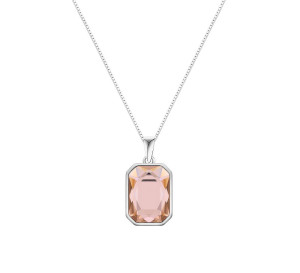 Naszyjnik srebrny 925 Swarovski - prostokąt