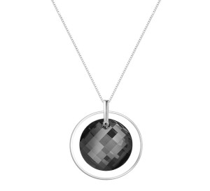 Naszyjnik srebrny 925 Swarovski - koło