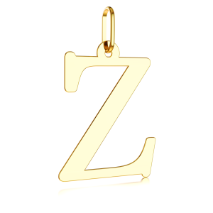 Złota literka W - duża zawieszka 333