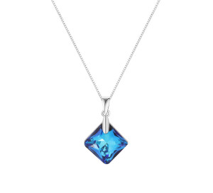 Naszyjnik srebrny 925 Swarovski - kwadrat