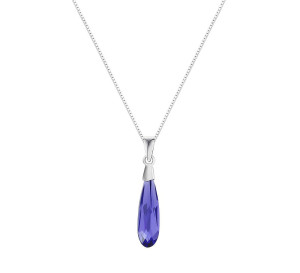 Naszyjnik srebrny 925 Swarovski - kropla