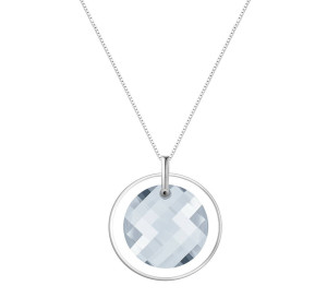 Naszyjnik srebrny 925 Swarovski - koło
