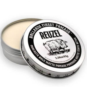 Reuzel Silver Concrete Hold Matte Pig Pomade – Ekstremalnie Mocna Pomada z Matowym Wykończeniem 95g