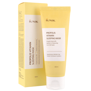 iUNIK - Propolis Vitamin Sleeping Mask, 60ml - nawilżająca kremowa maska na noc z Propolisem