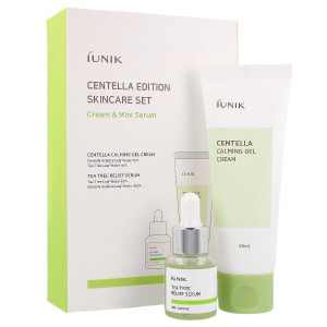 iUNIK SET - Centella Edition Skincare Set (serum + krem) - zestaw prezentowy z wąkrotą azjatycką