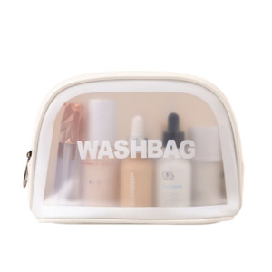 ECARLA - Kosmetyczka rozkładana kuferek WASHBAG, biały