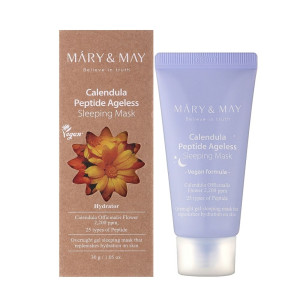 Mary&May - Calendula Peptide Ageless Sleeping Mask, 30g - łagodząco-ujędrniająca maska na noc