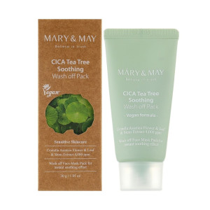 Mary&May - CICA TeaTree Soothing Wash off Pack, 30g - oczyszczająca maska z glinką