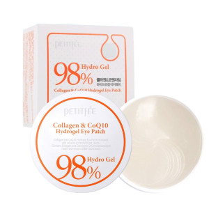 Petitfee - Collagen & CoQ10 Hydrogel Eye Patch, 60szt. - hydrożelowe płatki pod oczy z kolagenem