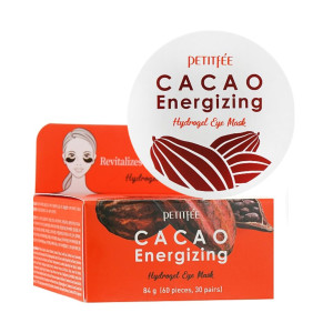 Petitfee - Cacao Energizing Hydrogel Eye Mask, 60szt. - hydrożelowe płatki pod oczy
