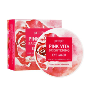 Petitfee - Pink Vita Brightening Eye Mask, 60 szt. - rozjaśniające płatki pod oczy
