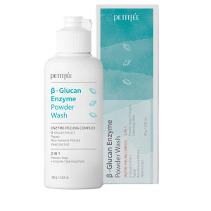 Petitfee - B-Glucan Enzyme Powder Wash, 80 g - łagodzący puder enzymatyczny do mycia twarzy
