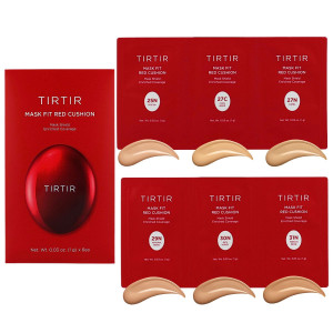 TIRTIR - Mask Fit Red Cushion 6 Shade Trial Kit (25N, 27C, 27N, 29N, 30N, 31N), 6x1g - zestaw próbek podkładu cushion dla średnich do ciemniejszych karnacji