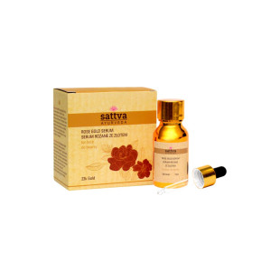 SATTVA - Rose Gold Oil Face Serum, Serum Różane ze Złotem, 15ml