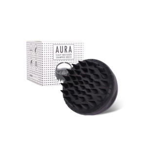 SISER YOUNG - Aura Shampoo Brush Black - Szczotka do masażu głowy/mycia, Czarna
