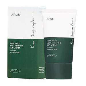 ANUA - heartleaf silky moisture sunscreen SPF 50+ PA++++, 50ml - krem z filtrem