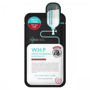 MEDIHEAL - W.H.P White Hydrating Black Mask EX., czarna maska nawilżająco-wybielająca, 25ml