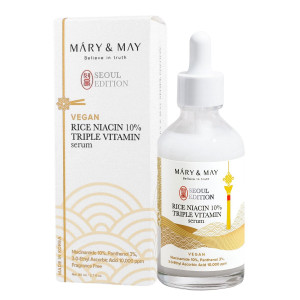 Mary&May - Seoul Edition Vegan Rice Niacin 10% Triple Vitamin Serum, 80ml - rozjaśniające serum do twarzy