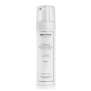 TanExpert - Premium Line Dark Topaz, 200ml - Pianka brązująca do twarzy i ciała Chłodna Opalenizna