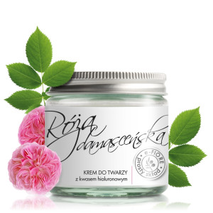 e-FIORE - Naturalny Krem Przeciwzmarszczowy z różą damasceńską i kwasem hialuronowym, 60ml