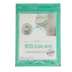 Wooshin Labottach - Neck & chin care patch – Hydrożelowa maseczka z kolagenem do pielęgnacja szyi i podbródka, 4 szt.