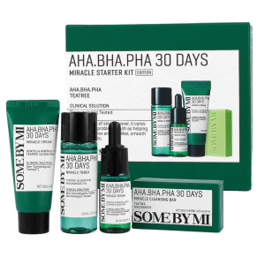 SOME BY MI - AHA.BHA.PHA 30 Days Miracle Starter Kit - zestaw miniaturek do cery trądzikowej