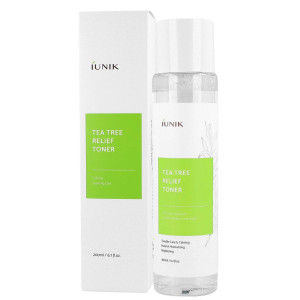 iUNIK - Tea Tree Relief Toner, 200 ml - kojący tonik do twarzy
