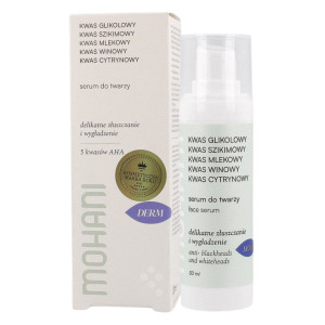 MOHANI - Regenerująco-złuszczające serum do twarzy pięć kwasów AHA, 30ml