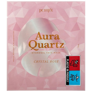 Petitfee - Aura Quartz Hydrogel Face Mask Crystal Rose, 30 g - rozświetlająca maska hydrożelowa