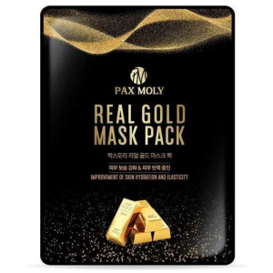 PAX MOLY - Real Gold Mask Pack, 25 ml - maska w płachcie ze złotymi ekstraktami i mleczkiem pszczelim