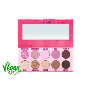 MIYO - Girl Boss Eyeshadow Palette, 13g - paleta 10 cieni do powiek w odcieniach różu i brązu