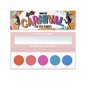 MIYO - Five Points 06 Carnival, 6.5g - paleta 5 cieni do powiek w odcieniach neonowych