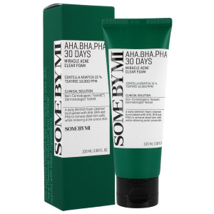 SOME BY MI - AHA BHA PHA 30 Days Miracle Foam, 100ml - delikatna pianka oczyszczająca dla cery trądzikowej
