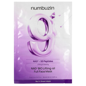 Numbuzin - No.9+ NAD+ Bio Lifting-sil Full Face Mask, 48 ml - lliftingująca maska do twarzy