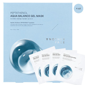 ANOTHER FACE - Peptathenol Aqua Balance Gel Mask, 4 szt. - zestaw hydrożelowych masek do twarzy