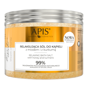 APIS - Bogactwo Miodu - Relaksująca sól do kąpieli z miodem i kurkumą, 650g