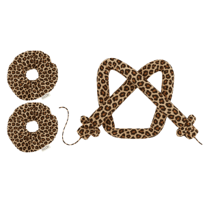 GLOV - Coolcurl Satin Heatless Hair Curling Tool, Cheetah - zestaw do kręcenia włosów na zimno