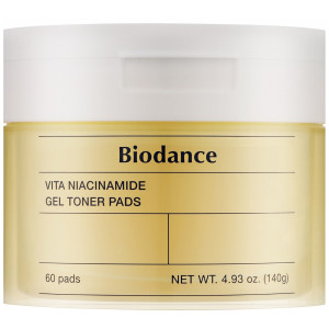 BIODANCE - Vita Niacinamide Gel Toner Pad, 60 szt - rozjaśniające płatki tonizujące do twarzy
