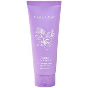 Mary&May - White Collagen Cleansing Foam, 150 ml - pianka do mycia twarzy z kolagenem i niacynamidem