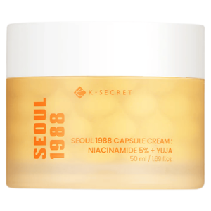 K-SECRET - SEOUL 1988 Capsule Cream: Niacinamide 5% + Yuja, 50 ml - nawilżająco-rozświetlający krem kapsułkowy do twarzy
