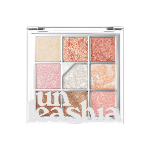 UNLEASHIA - Glitterpedia Eye Palette N°1 All Of Glitter, 6.6 g - paleta 9 brokatowych cieni do powiek