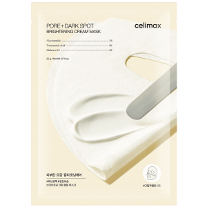 celimax - Pore + Dark Spot Brightening Cream Mask, 20 g - rozjaśniająca maska do twarzy w płachcie